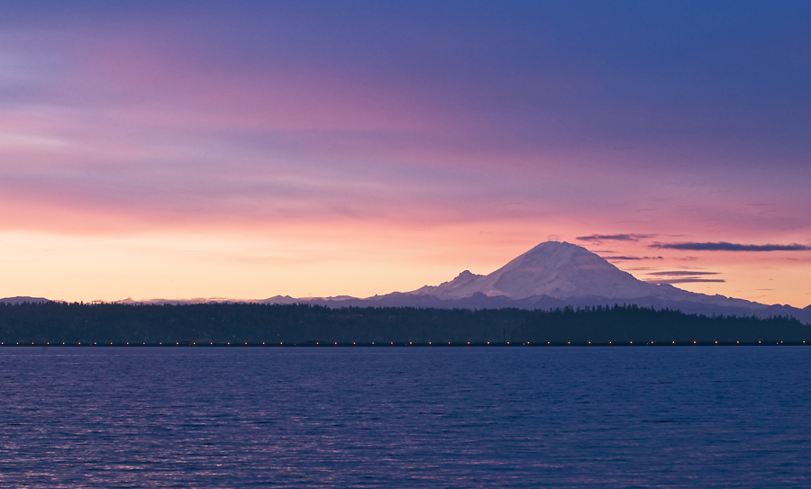 Rainier Sunrise of Lake Washington